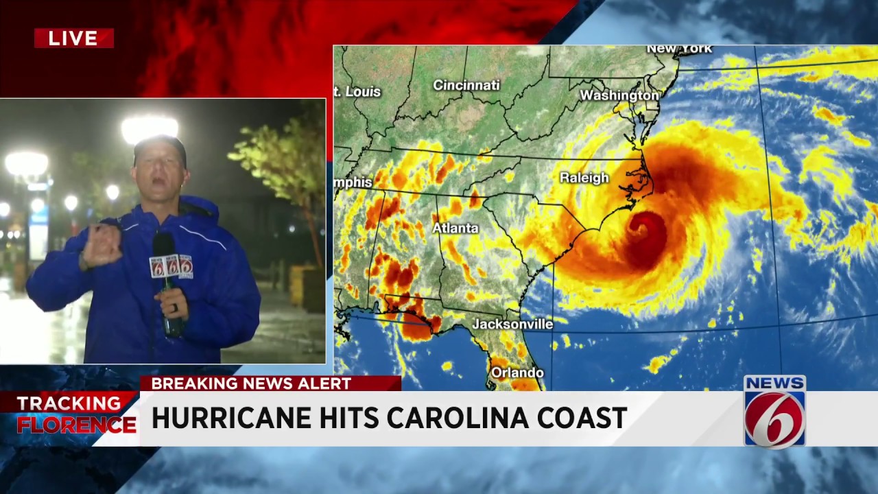 Hurricane Florence hits coast of Carolinas