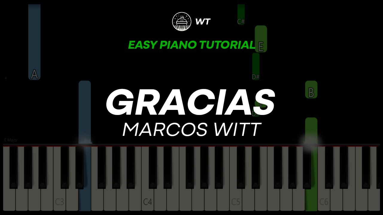 Gracias (Marcos Witt) | EASY Piano Tutorial by WT