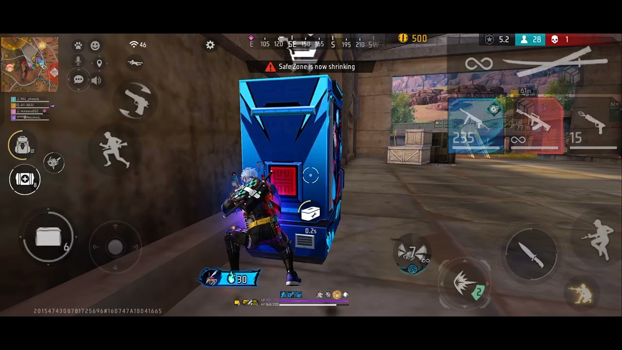 I play free fire max squad game with unknown team 🫡