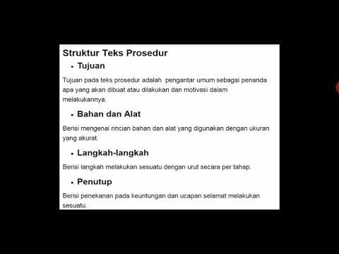 Struktur Teks Prosedur  YouTube