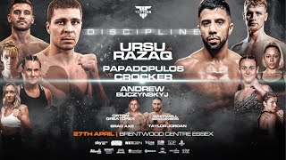 LIVE PROFESSIONAL BOXING! - *TOP TIER PRESENTS* - 'DISCIPLINE' - FROM THE BRENTWOOD CENTRE, ESSEX