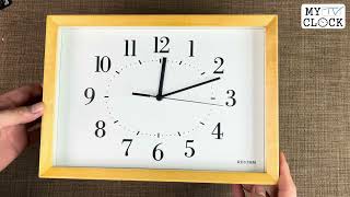 RHYTHM 8MY557 Interior Wooden A4 frame Silent wall clock