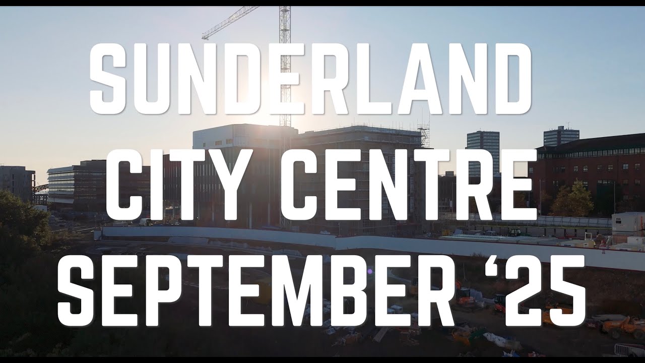 Drone flight around Sunderland City Centre September 25