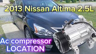 2013-2018 Nissan Altima 2.5L ac compressor LOCATION 