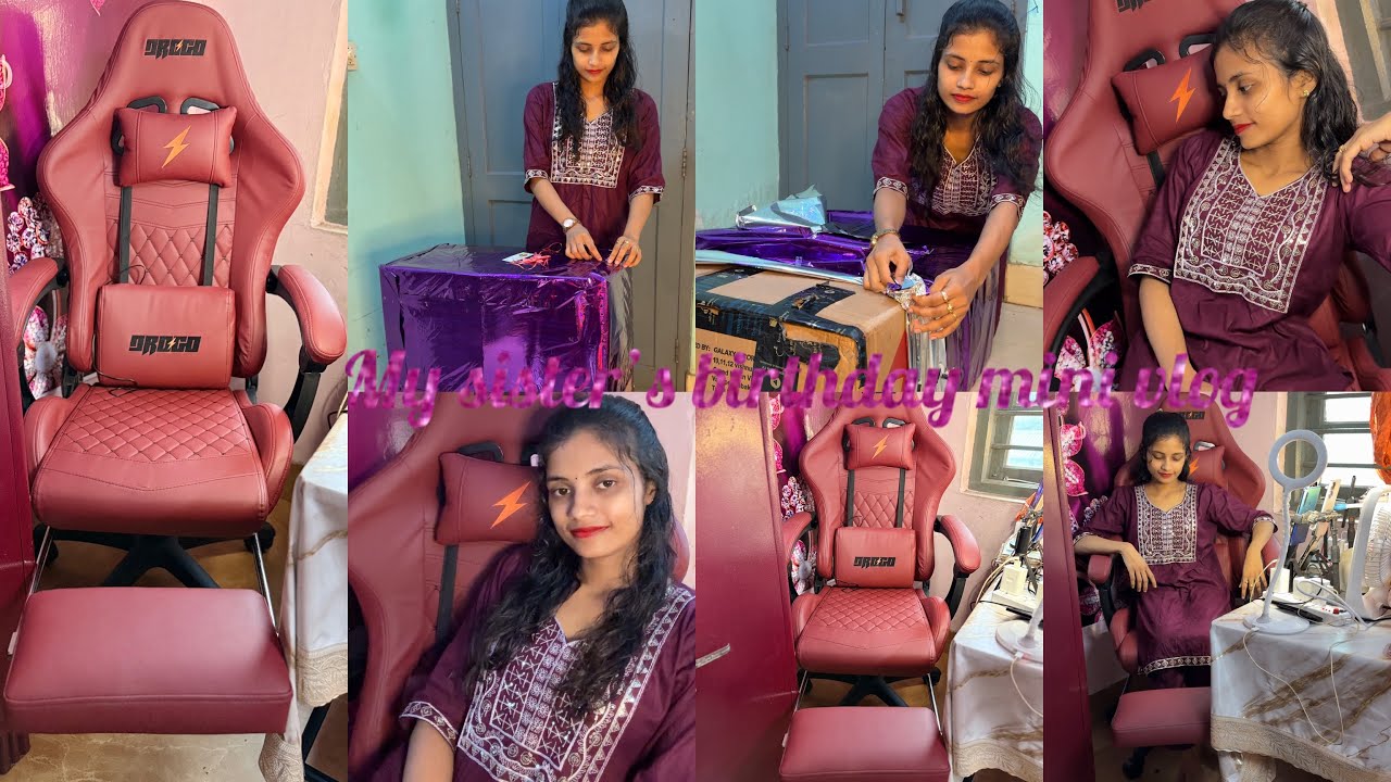 🎁 My Sister’s Birthday Gift! ❤️ DROGO Gaming Chair Unboxing & Reaction 🪑⚡ | Best Surprise Ever!