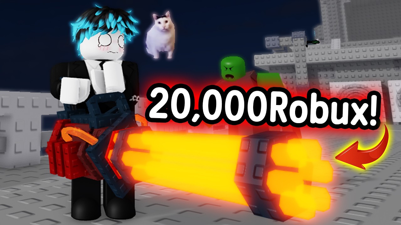 20,000 Robux!💸เพื่อปืนแกตลิง LAVA! ระเบิดซอมบี้กระจุย!😱 💀| Roblox Survive Zombie Arena
