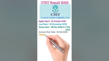 CTET Result 2023 Declared for December 2022 Exam,