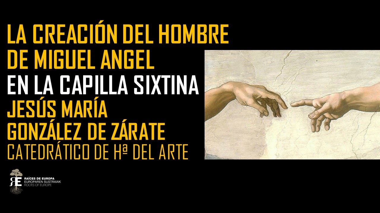 La Creacion del Hombre de Miguel Ángel en la Capilla Sixtina. Jesús