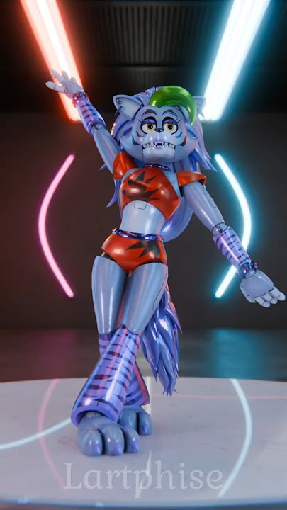 Roxanne Wolf Dancing the Brite Moves - Blender Animation #shorts  #fnaf