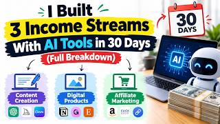 I Built 3 AI Income Streams in 30 Days | Full Breakdown, Tools, Skills & Real Results