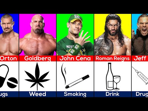 WWE Wrestlers Who Do Various Types Of Intoxication | Smoking, Drink, Cannabis, Dr*gs