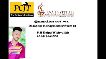 Question Set 01| Database Management System | Java Institute