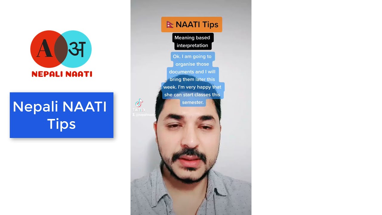 Nepali NAATI Tips Meaning based interpretation