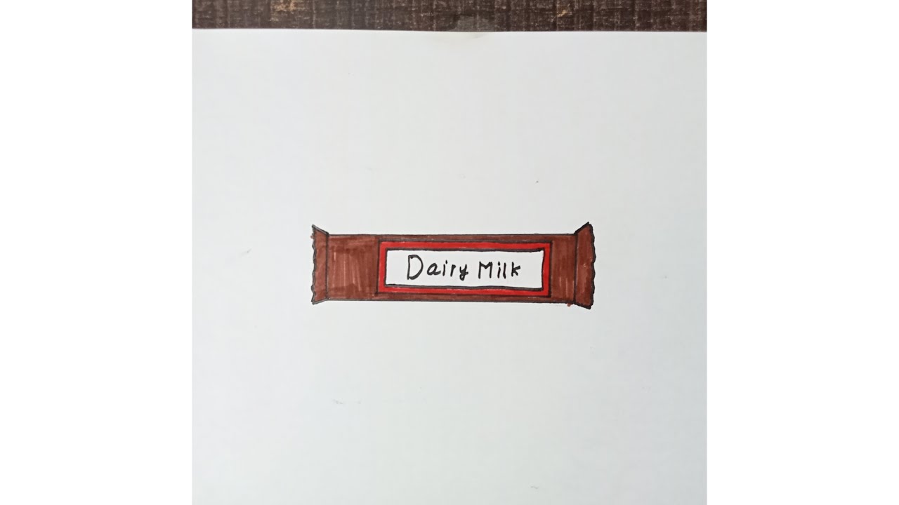 How to draw Dairy milk drawing | easy drawing | step by step |