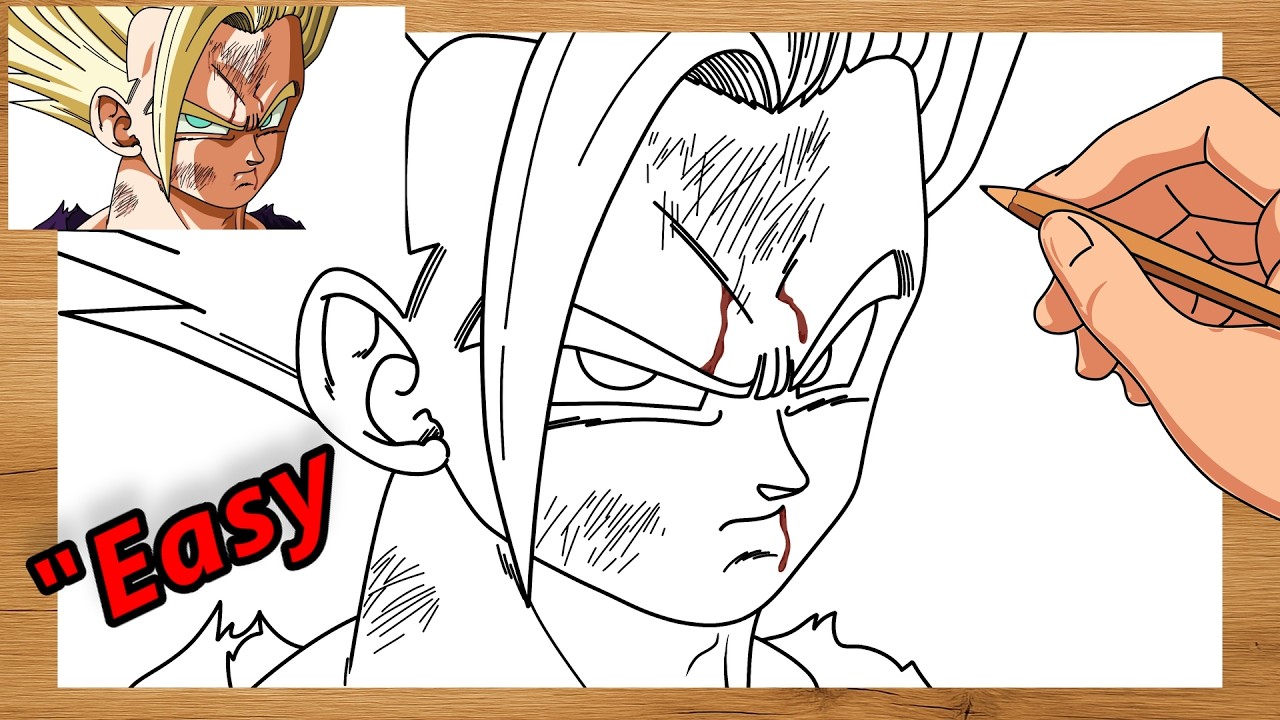 How to Draw Teen Gohan SSJ2 | Very Easy Step-by-Step Anime Drawing Tutorial for Beginners