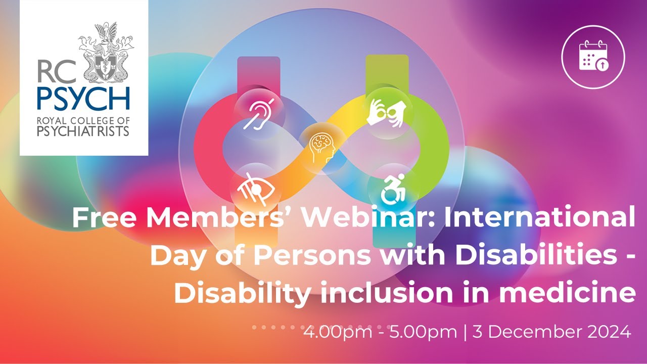 Free Members' Webinar: Disability Inclusion in Medicine - 3 December 2024