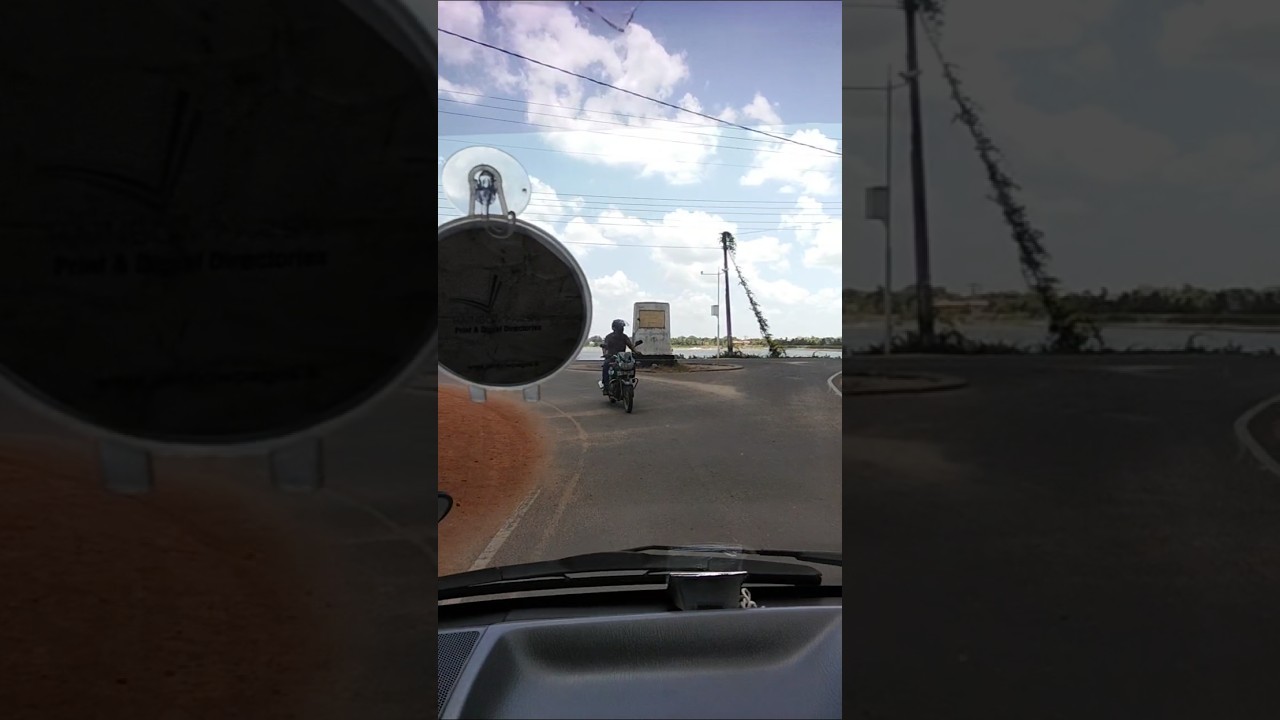 The biker almost hit us