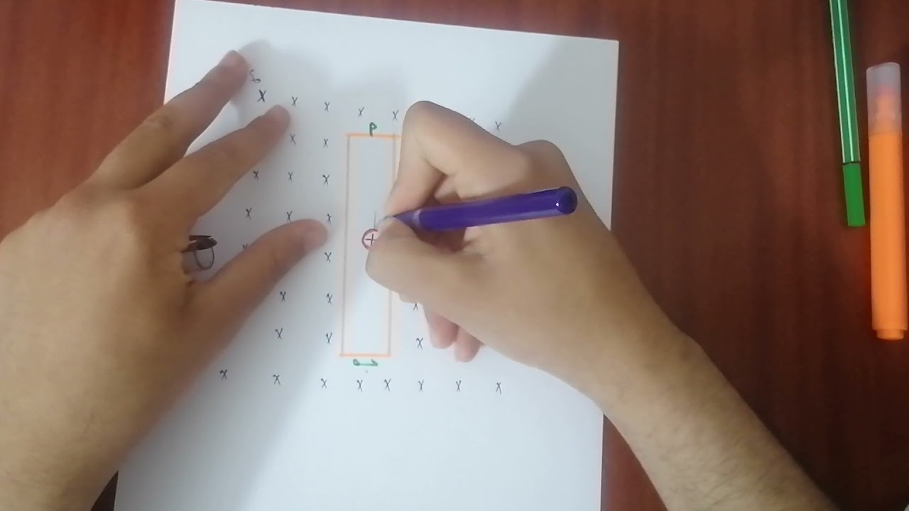 القوة الدافعة الكهربائية الحثية المتولدة في موصل مستقيم يتحرك في مجال مغناطيسي منتظم | زيد البشتاوي