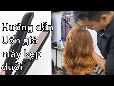 Video Hướng dẫn uốn giả bằng máy kẹp duỗi - youtube