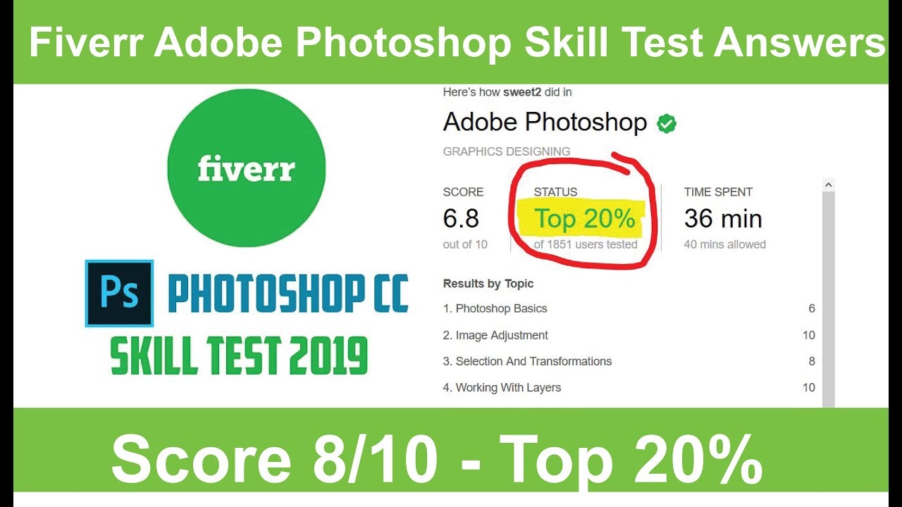 Fiverr Adobe Photoshop Skill Test Exam 2019
