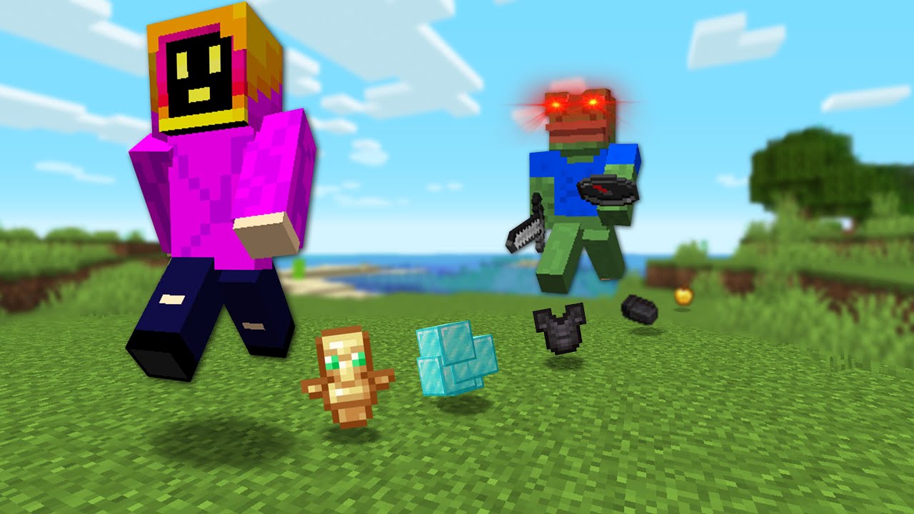 Minecraft Manhunt, But Every Time You Jump You Drop Items!