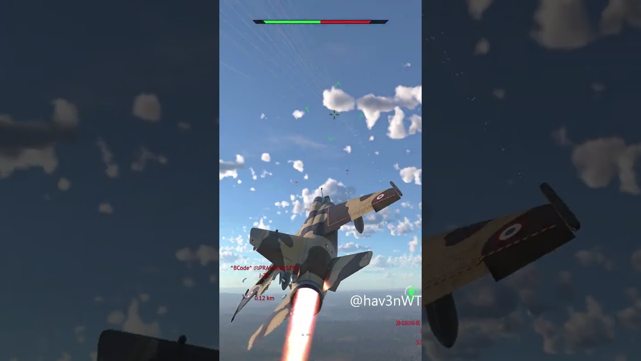 He flies THRU 30mm GUN PODS TWICE (I get him on Third) - F1C-200 in War Thunder Air RB