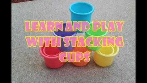 Learn Colors, Numbers and Animals with Stacking Cups for Toddlers
