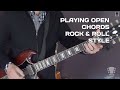 Playing Open Chords on the Electric Guitar - Rock and Roll Style