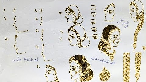 How to draw Bridal face in mehndi | Dulhan mehndi design | Bridal mehndi design