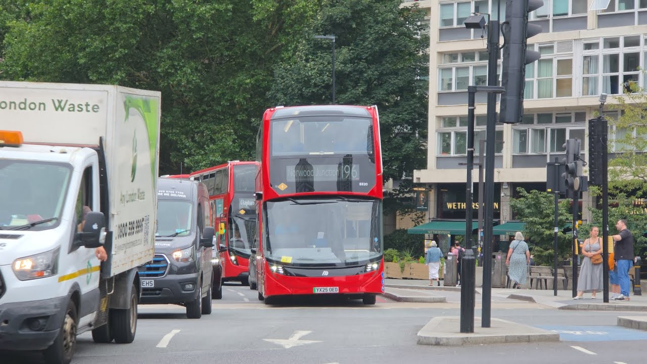 London Buses at Elephant & Castle 8K 29-07-2025