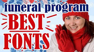 The Best Fonts To Use For Funeral Programs