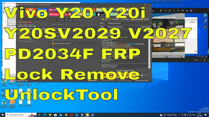 Vivo Y20 Y20i Y20S V2029 V2027 PD2034F FRP Lock Remove By UnlockTool 2024 @ismailtel1