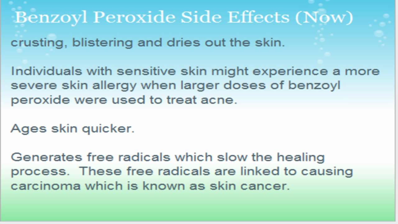 Benzoyl peroxide causes skin CANCER? - YouTube