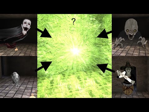 Can KRASUE, CHARLIE, GOOD BOY & URSULA Go Into The Portal? | Eyes - The Horror Game