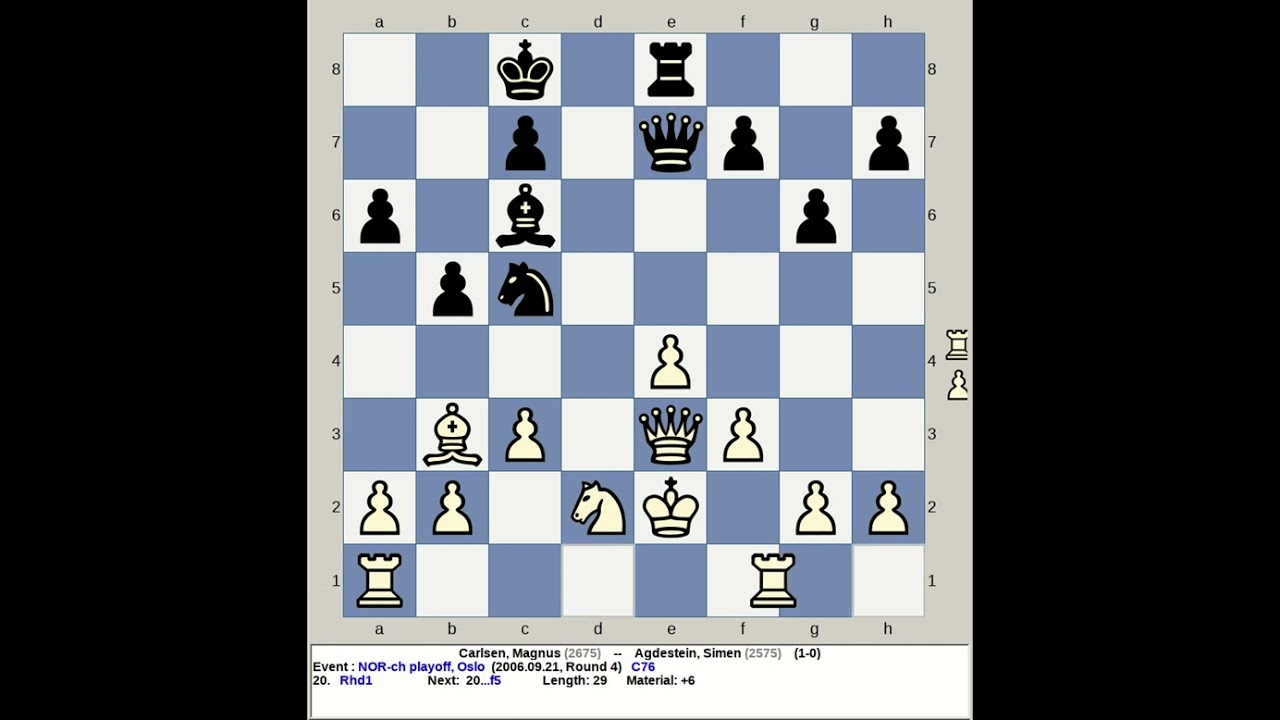 Carlsen, Magnus vs Agdestein, Simen | Norway Chess Playoff 2006, Oslo