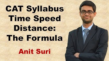 CAT Syllabus: Time Speed Distance: The Formula | CAT Preparation For Beginner | Best CAT Preparation