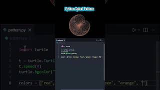Python Spiral Pattern Program | Python Course for Beginners | Learn Python Coding #shorts