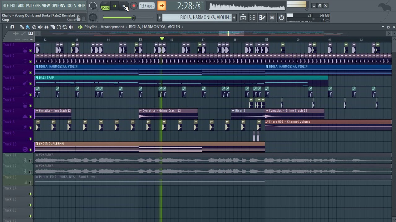 Khalid - Young Dumb and Broke INSTRUMENTAL [RaInZ Remake] FLP Walkthrough