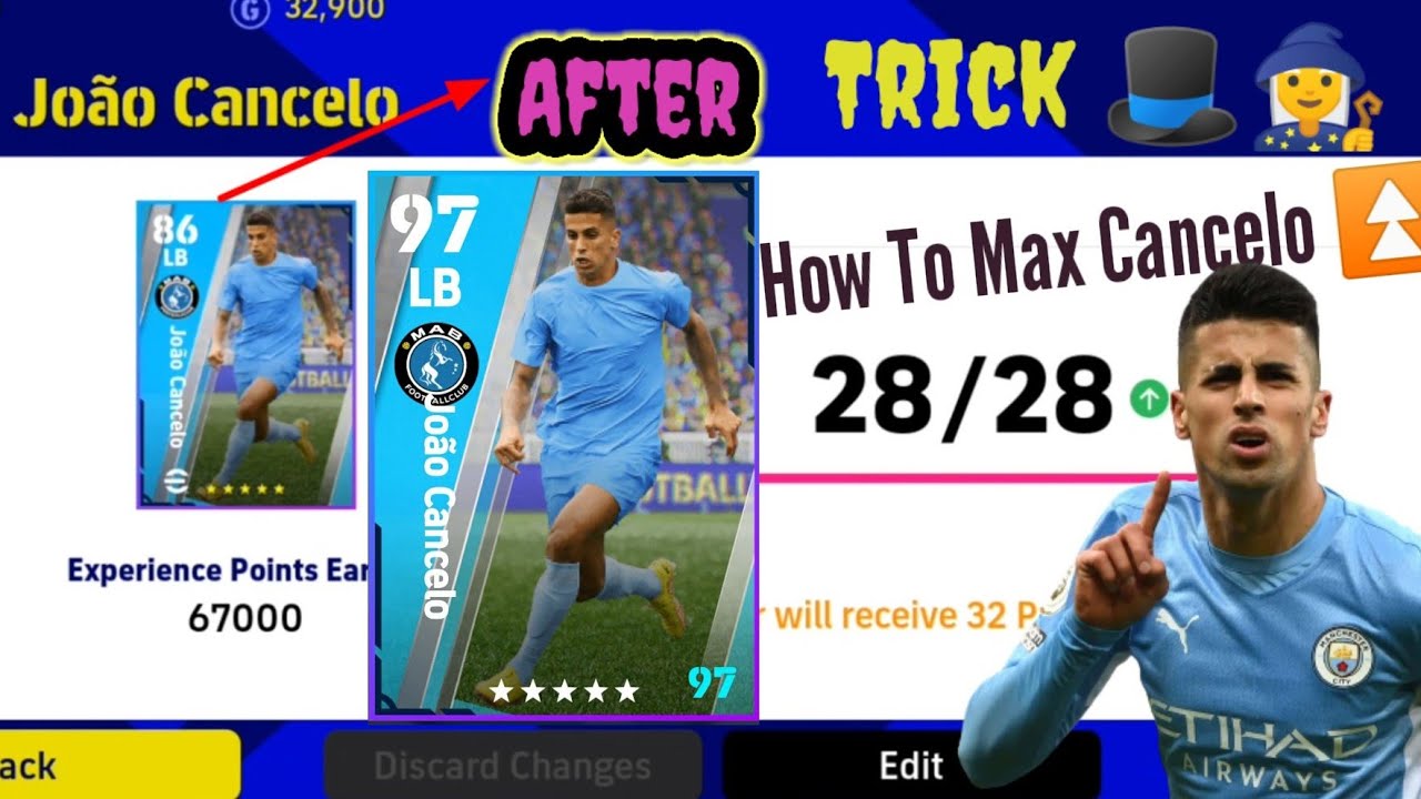 How to Train João Cancelo in Efootball 23 with Max Rating ⏫🤩