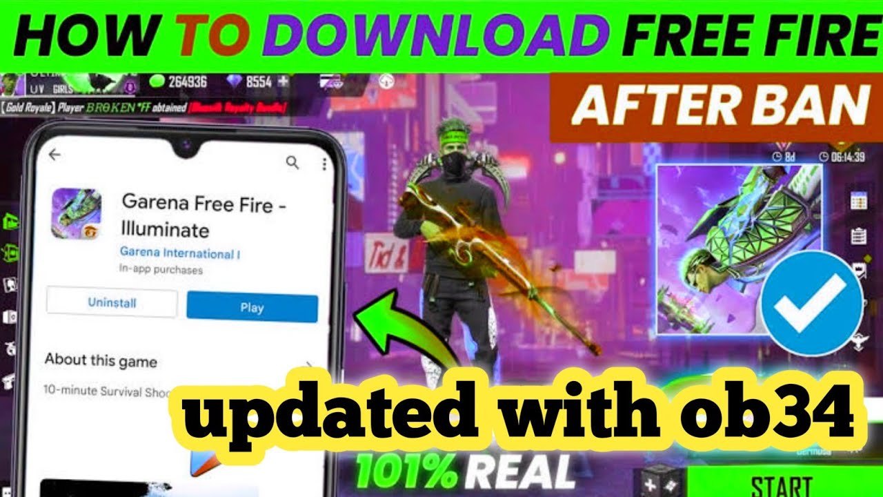 HOW TO DOWNLOAD FREE FIRE LATEST UPDATED WITH OB34 UPDATED may 2022