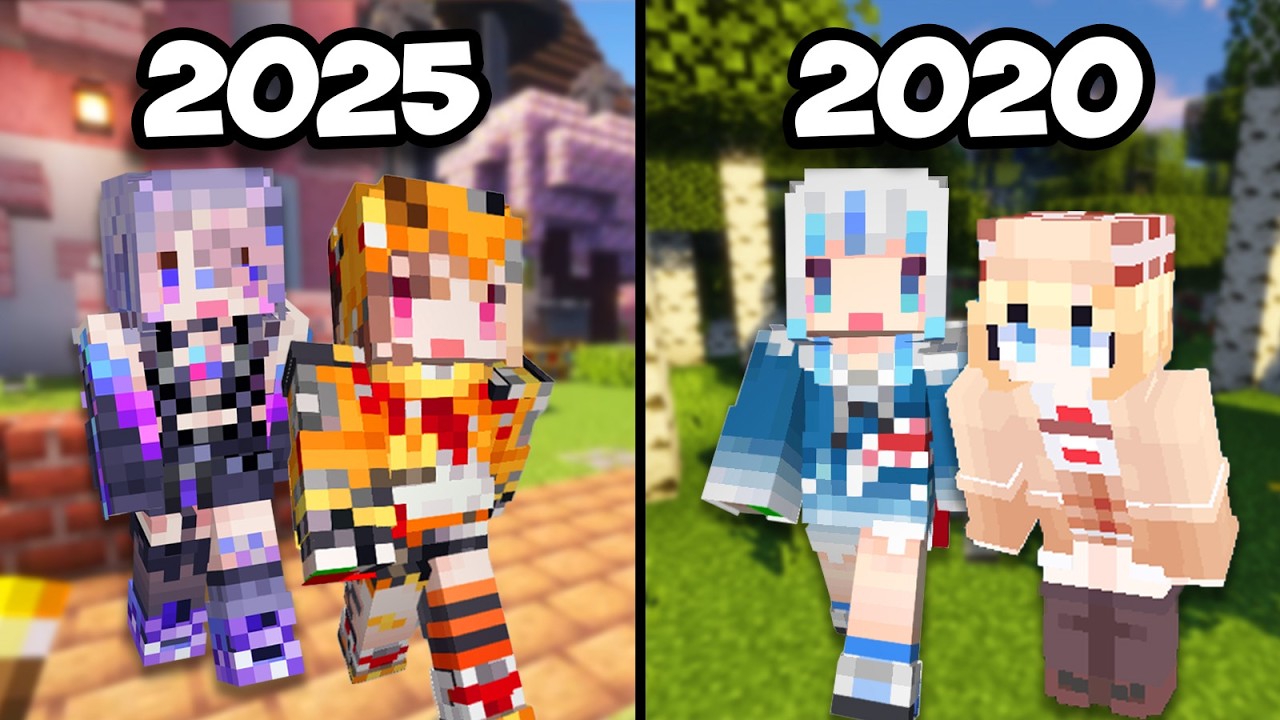 Holo EN Minecraft but every clip keeps getting older