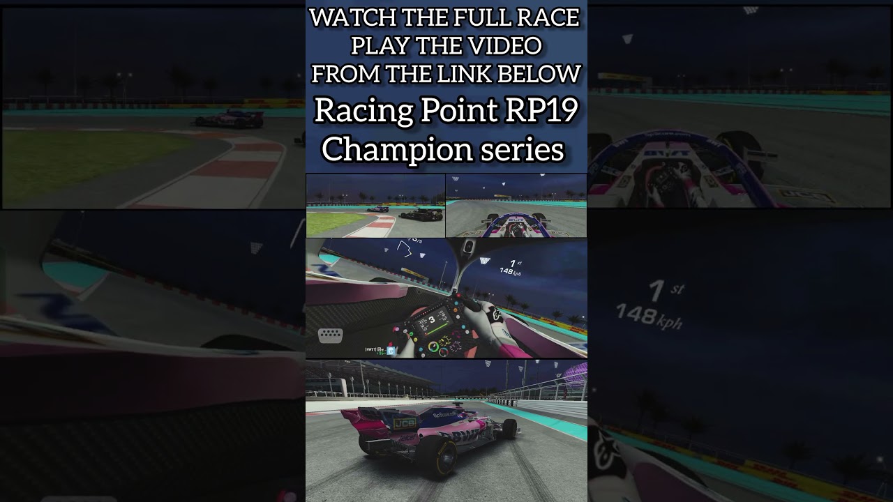 Racing Point RP19 | Yas Marina Track | RR3 | 4 Events Cockpit + Double Camera Watch Full Video Here