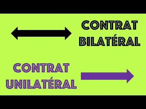 Vidéo: Un contrat bilatéral doit-il être écrit ?