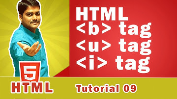 HTML b Tag | HTML i Tag | HTML u Tag | HTML strong Tag | HTML em Tag - HTML Tutorial 09