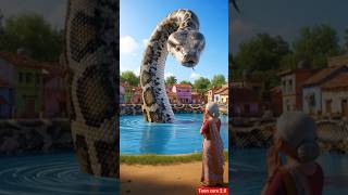 Machhli Se Bana Vishal Ajgar 🐍 | Fish Turned Into Giant Python#shorts #trendingvideo #ai