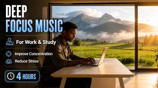 Science-Based Deep Focus Music | Ambient Piano for Productivity, Learning & Stress Relief (4 Hours)
