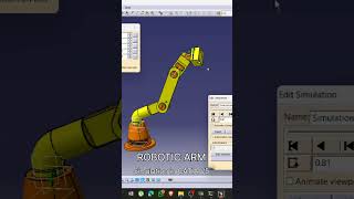 6 Axis Robotic Arm Simulation #catiav5 #cad #cadtutorial #3dmodeling #engineering #learncatia