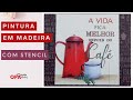 Live (13/06/20) | Pintura em Madeira | Placa Café | Mayumi Takushi | Stencil | OPA CRIANDO ARTE