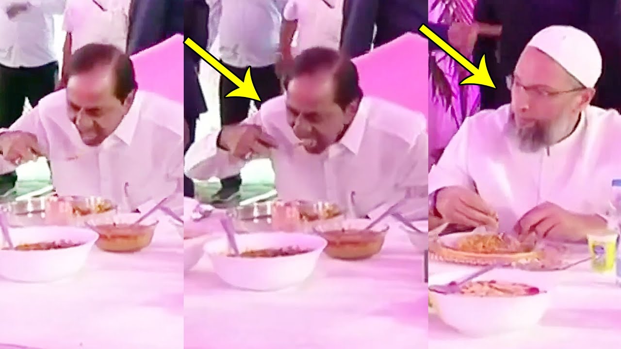 CM KCR & Asaduddin Owaisi Eating Together | Telangana Politics | Qubetv News