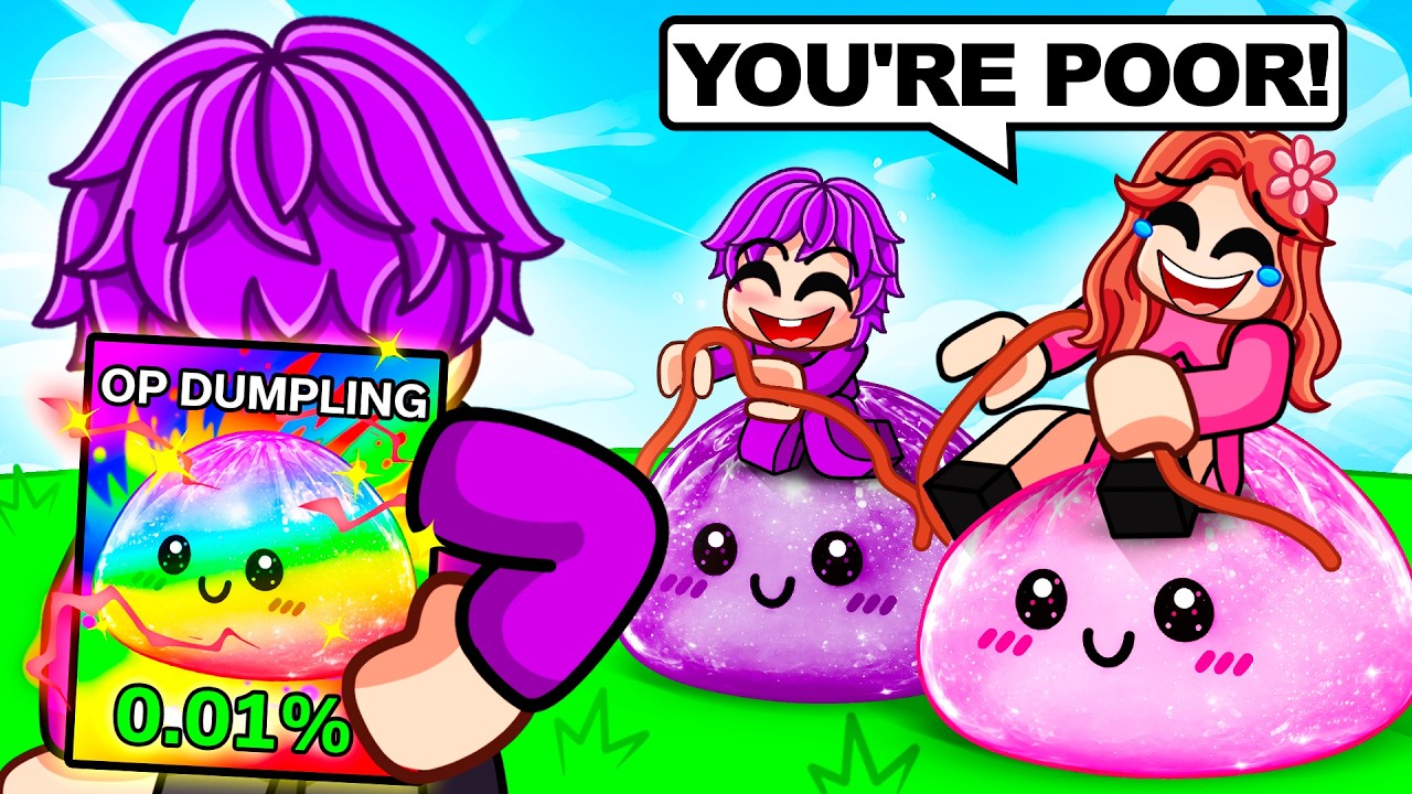 I Pretended to be a NOOB in Roblox Dumpling Race with OP SECRETS